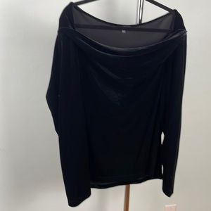 Lands End Crew neck velvet top 3x